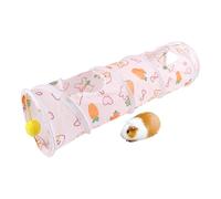 Bunny Tunnel - Pet Playing Interactive Tubes - Folding Tunnel with Play Ball For Indoor Kittens Dwarf Rabbits Bunnies Guinea Pigs Chinchillas Exercise Activity Fun Toys