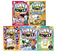 Bunny vs Monkey Set 2: Collection 5 Books Set By Jamie Smart (Bunny Bonanza, The Whopping World Of Puzzles, The Gigantic Joke Fight, The Great Big Glitch & The Impossible Pig)