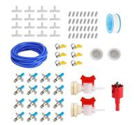 Bunny Watering System Kit - Chicken Waterer Nipples with 32.8ft Hose,Leakproof Water Dispenser For Cage Drinking Poultry Small Animal Hamster Ferret