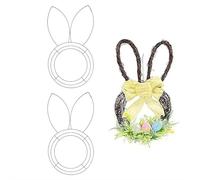 Bunny Wire Wreath Form,14inch Floral Garden Bunny Shaped Metal Wire Wreath Form, DIY Garland Ornaments Accessories
