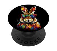 Bunny with Sunglasses Rabbit Brown Hare Cute Bunnies PopSockets Adhesive PopGrip