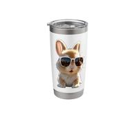 Bunny with Sunglasses Rabbit Brown Hare Cute Bunnies Stainless Steel Insulated Tumbler