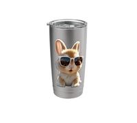 Bunny with Sunglasses Rabbit Brown Hare Cute Bunnies Stainless Steel Insulated Tumbler