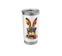 Bunny with Sunglasses Rabbit Brown Hare Cute Bunnies Stainless Steel Insulated Tumbler