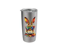 Bunny with Sunglasses Rabbit Brown Hare Cute Bunnies Stainless Steel Insulated Tumbler