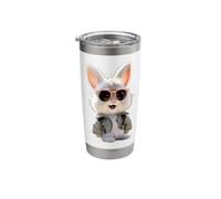 Bunny with Sunglasses Rabbit Brown Hare Cute Bunnies Stainless Steel Insulated Tumbler