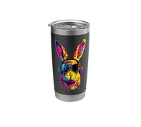 Bunny with Sunglasses Rabbit Brown Hare Cute Bunnies Stainless Steel Insulated Tumbler