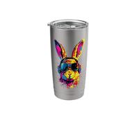 Bunny with Sunglasses Rabbit Brown Hare Cute Bunnies Stainless Steel Insulated Tumbler