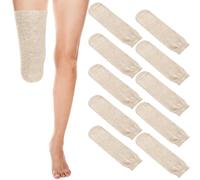 Bunnycool 10 Pcs Prosthetic Stump Shrinkers Amputee Socks Stump Shrinker Prosthetic Limb Socks for Men Women, Nude Color, Medium