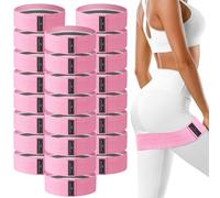 Bunnycool 24 Pcs Fabric Resistance Bands for Working Out Strength Exercise Bands for Women Men Resistance Loop for Legs and Butt, Yoga, Pilates, Rehab, Fitness and Home