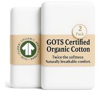 Bunnyjik GOTS Organic 2 x Cot Sheets 120x60 Fitted - Cozy & Luxurious - 190GSM Organic Cotton - Baby Cot Sheet - 100% Organic Combed Cotton Baby Bedding - Cot Bed Sheets 60 x 120