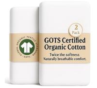 Bunnyjik - SnuzPod 3 & 5 Compatible Baby Crib Sheets - 200gsm Soft Combed Organic Cotton, GOTS Certified - 2 Pack Fitted Sheets 44 x 80 cm