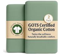 Bunnyjik - SnuzPod 3 & 5 Compatible Baby Crib Sheets - 200gsm Soft Combed Organic Cotton, GOTS Certified - 2 Pack Fitted Sheets 44 x 80 cm