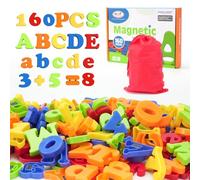 BunnyJOY 160PCS Magnetic Letters and Numbers for Kids, Math Symbols A-Z Alphabet Fridge Magnets Educational Toy for Toddlers Preschool Learning, Spelling, Counting