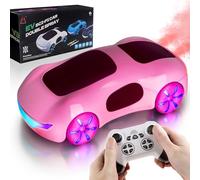 BunnyJOY Remote Control Car for Girls 6 Years Old, High-Speed RC Car with Dynamic Lights & Dual Spray Features, 360 Full Direction Control, Stunt Cars Racing Toy for Kids 7-9 Year Old Gifts
