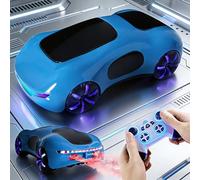 BunnyJOY Remote Control Car for Kids Boys 5 6 7 8, RC Stunt Car 360° Drift 2.4GHz, Rechargeable, Dynamic Lights, Spray Effects & Sound, Toy for Boys 7 8 9 Year Old Birthday Gifts, Blue