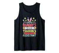 Bunny's Favorite Teacher's Assistant Easter Hunting Eggs Tank Top