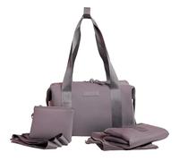 BUNSO Baby Small Diaper Bag Tote - 12 x 7 x 8 Inches Premium Neoprene Baby Diaper Bag with Portable Changing Pad & Pouch - Lightweight and Water-Resistant Diaper Bags, Mauve, M, Tote