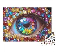 Bunte Edelstein-Auge-Kunst Puzzles 1000 Teile und Kinder, Bunter Diamant-Auge, Home Decoration, Entspannungs-Puzzle für Männer und Frauen, Herausforderndes Puzzle 38x26cm/1000pcs
