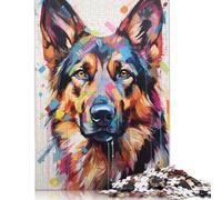Bunte Hunde, 1000-teiliges Puzzle für Erwachsene und Teenager, Halloween-Geschenk, Teenager, Mann, Frau, Geschenk, 1000 Teile (75 x 50 cm)
