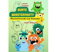 Bunte Monsterwelt - Malbuch für Kinde: Lustige und niedliche Monster zum Ausmalen, Fördert Kreativität und Feinmotorik, Kreatives Malbuch mit einfachen, kindgerechten Motiven ab 4 Jahren