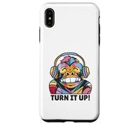 Bunter Affe mit Kopfhörer Dreh auf Case for iPhone XS Max