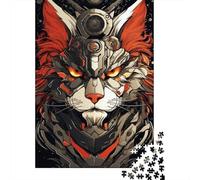 Buntes Roboter-Fuchs-Kunstpuzzle für Erwachsene und Jugendliche, 1000 Teile, Papierpuzzles für Erwachsene, Puzzles ab 12 Jahren, Weihnachtsgeschenke, 1000 Teile (38 x 26 cm)