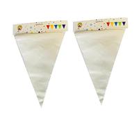Bunting Banner 9meter String Bunting Nylon White Polypropylene Banners 20pcs Per Pack Triangle Flags for Birthday Wedding Garden Outdoor Festivals Party Decoration 3 Pack