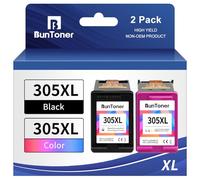 BunToner 305 XL Printer Ink Cartridges Compatible for HP 305 Ink Cartridges Black and Colour for HP Envy 6020e 6420 for Deskjet 2720e 2700 Plus 4120e 4100