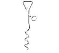 Bunty 16" Tie Out Dog Stake - Spiral Screw in Ground Anchor, Ideal Camping Accessories, Dog Leash and Dog Accessories | 360 Degree Swivel, Steel Alloy Construction, All Breeds