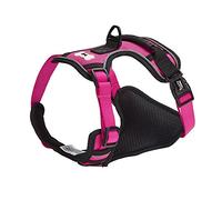 Bunty Adjustable Dog Harness, Adventure - Anti Pull Dog Harness with Reflective Piping and Rubber Handle, Heavy Duty Harness, Machine Washable Polyester Fabric (Pink, S)