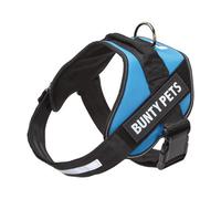 Bunty Adjustable Dog Harness, Yukon - Adjustable Snug & Secure Fit, No Pull Design, Back Mounted D-Ring And Handle - Blue Medium