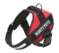 Bunty Adjustable Dog Harness, Yukon - Adjustable Snug & Secure Fit, No Pull Design, Back Mounted D-Ring And Handle - Red Large