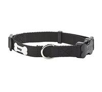Bunty Adjustable Small Dog Collar - Ultra Strong & Soft Nylon Fabric, Quick-Release Buckle, Steel Lead Ring - Perfect for Small Dogs, Puppy 8 Weeks On - Black Dog Collar