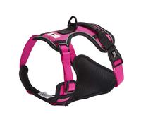(Small, Pink) Adjustable No Pull Dog Harness, Reflective Piping