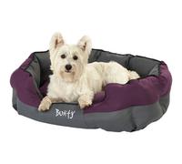 Bunty Anchor Cat & Dog Bed - Oxford Fabric, Water-Resistant, Machine Washable, Anti Anxiety, Calming Dog Bed - Large, Purple