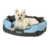 Bunty Anchor Cat & Dog Bed - Oxford Fabric, Water-Resistant, Machine Washable, Anti Anxiety, Calming Dog Bed - Large, Blue