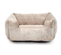 Bunty Arctic Medium Dog Bed - Super Soft, Faux Fur, Machine Washable Dog Bed for Medium to Large Dogs - Thick Walls, Non-Slip Bottom - Cream, 74x66x25cm, Made in UK