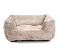 Bunty Arctic XL Dog Bed - Super Soft, Faux Fur, Machine Washable Dog Bed for Large Dogs - Thick Walls, Non-Slip Bottom - Cream, 89x74x36cm, Made in UK