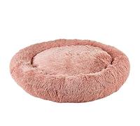 Bunty Cat & Dog Donut Bed, Large - Plush, Fluffy Fur, Machine Washable - Anxiety Relief, Calming, Non-slip Design - Perfect for Dog, Puppy & Cat - Large, Pink