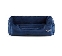 Bunty Deluxe Dog Bed - Fluffy Fleece Lining, Comfortable And Soft, Non-Slip Bottom, Washable - Large Blue