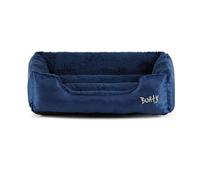 Bunty Deluxe Dog Bed - Fluffy Fleece Lining, Comfortable And Soft, Non-Slip Bottom, Washable - Medium Blue