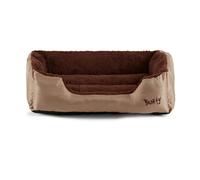 Bunty Deluxe Dog Bed - Fluffy Fleece Lining, Comfortable And Soft, Non-Slip Bottom, Washable - Medium Cream
