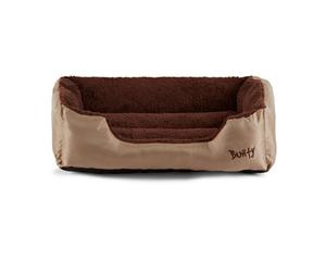Bunty Deluxe Dog Bed - Fluffy Fleece Lining, Comfortable And Soft, Non-Slip Bottom, Washable - Medium Cream