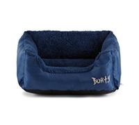 Bunty Deluxe Dog Bed - Fluffy Fleece Lining, Comfortable And Soft, Non-Slip Bottom, Washable - Small Blue