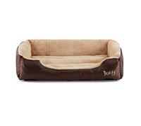 Bunty Deluxe Dog Bed - Fluffy Fleece Lining, Comfortable And Soft, Non-Slip Bottom, Washable - X-Large Brown