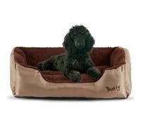 Bunty Deluxe Dog Bed - Small to XXL Calming Washable Dog Bed - Non-Slip Base, Raised Walls, Fleece Lined Interior, Plush Cushioning, Insulates & Retains Heat - Medium, Cream