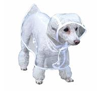 Bunty Dog Coat - Dog Raincoat, Waterproof Clear PVC with Hood, Full Body Jacket for Walking in Rain, Large