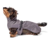 Bunty Downpaw Dog Coat - Adjustable Fleece Lined Jacket With Reflective Piping - Harness Hole - For All Breeds - X-Small, Grey