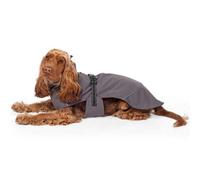 Bunty Downpaw Dog Coat - Adjustable Fleece Lined Jacket With Reflective Piping - Harness Hole - For All Breeds - Medium, Grey